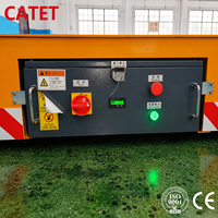 Chariot de transfert électrique sur rail multi-alimentation 25 tonnes, chariot plat robuste pour le transport d'objets lourds en atelier