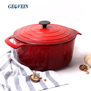 Grande marmite Four Hollandais En <span class=keywords><strong>Fonte</strong></span> Émaillée <span class=keywords><strong>Cocotte</strong></span> Grande Boucle Poignées - Product Image 2