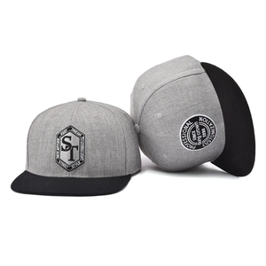 Gorra snapback gris con logo bordado, visera negra, 6 paneles, unisex, estilo urbano, para uso casual, para adultos - Product Image 2