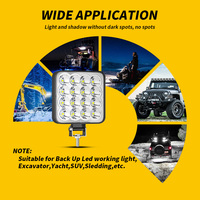 Barre lumineuse DXZ Mini 16 LED, éclairage de travail pour camion, 4x4, SUV, tout-terrain, voiture, VTT, UTV pour Jeep, étanche, LED blanche, Wrangler, 9-80V universel
