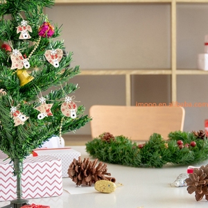 Factory Price 6pcs Christmas <strong>Wooden</strong> Pendants <strong>Xmas</strong> <strong>Tree</strong> Hanging Ornaments Decorations Factory Price Kids Gift Noel Navidad Decor - Product Image 6