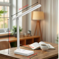 Lampe de bureau LED à piles pour l'étude, lampe de lecture tactile pour la protection des yeux, pour la maison, le bureau et l'école