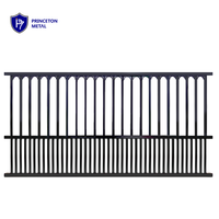 Clôture décorative réglable en alliage d'aluminium thermolaqué de 6 pieds avec angle ajustable pour une sécurité accrue