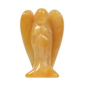 2인치 천연 홈데코 조각 천사 크리스탈 스톤, 로즈쿼츠 자수정 흑요석 여신 천사 힐링 크리스탈 원석 - Product Image 4