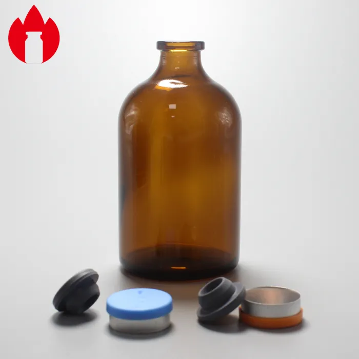 100ミリリットルDark Brown Molded Glass Bottle Vial Container Supplier