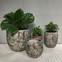 Pot de fleurs en céramique émaillée rétro moderne, écologique, durable, 25 kg, 10x10x10 cm, pour la maison et le jardin, vente en gros, couleur personnalisée