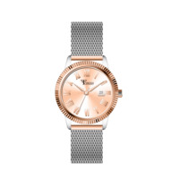 Montre-bracelet de luxe à quartz avec breloque, nouvelle marque, étanche, boîtier en alliage, verre, logo personnalisé, calendrier classique, bracelet maille, mode