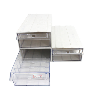PP small blocks bead crafts storage organization stacking transparent white plastic drawer