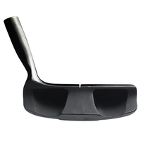 Ensemble de 6 clubs de mini-golf OEM personnalisés pour droitiers, putter CNC ODM en acier inoxydable avec poignée en caoutchouc naturel, tête noire usinée