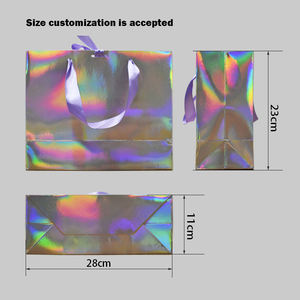 Papel de arte láser especial para Boutique, venta al por mayor, venta al por mayor, bolsa de papel holográfico - Product Image 3