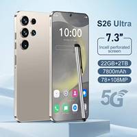 Offre Spéciale – Smartphone Original S26 Ultra 22 Go + 2 To, Écran 7,3 Pouces, Débloqué, 5G, Android 14 – Vente en Gros de Téléphones Mobiles