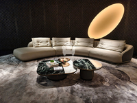 Set Sofa Reclining Mewah Custom Pabrik Foshan, Sofa Seksional Kulit Italia Modern dengan Rangka Kayu Solid untuk Ruang Tamu dan Hotel