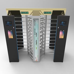 ملعب طباعة شعار مخصص المزدوج حارة QR كود قارئ إدخال كامل ارتفاع الباب الدوار بوابة - Product Image 5