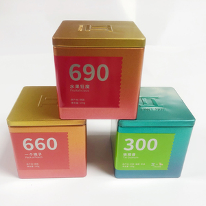Factory price tea packaging square tea metal can 150g small tea tin box