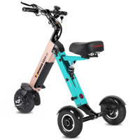 Trottinette électrique pliable à 3 roues TopMate ES33 en alliage d'aluminium léger, batterie 36V 7.8AH, fonction marche arrière, clé, 250W, étanche