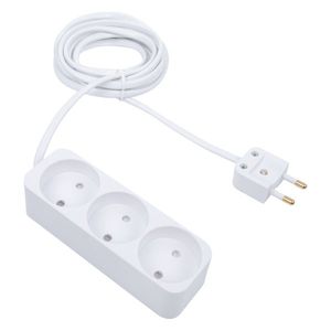 Enchufe HOLSTAN Reconectable de 3 Vías y 3 Tomas, 2.5m, 10A - Product Image 1