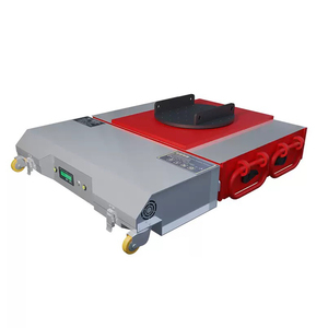 Carretilla Industrial Móvil de Acero Inoxidable Roja con Estructura Cerrada de Cuatro Ruedas y Superficie con Recubrimiento en Polvo - Product Image 2