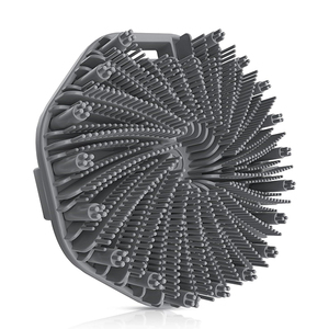 Brosse exfoliante en silicone OEM ODM pour le dos, le visage et le cuir chevelu, noire et grise, pour la douche - Product Image 6