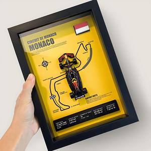 Modèle de voiture de Grand Prix F1 2025, cadeau, cadre photo de piste Verstappen Red Bull RB21 - Product Image 5