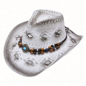 New Design Paper & <b>Straw</b> Curly Brim Party Jazz Seaside Beach Sun Visor Custom Cowboy <b>Hat</b> for Business Travel Ski Fishing Sports - Product Image 3