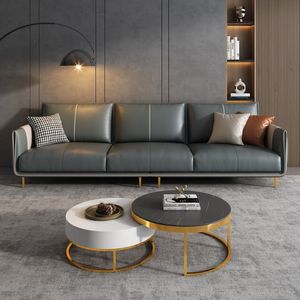 Gran oferta de sofás rectos de cuero, sofá moderno de cuero de lujo, sofá modular seccional para sala de estar de lujo - Product Image 6
