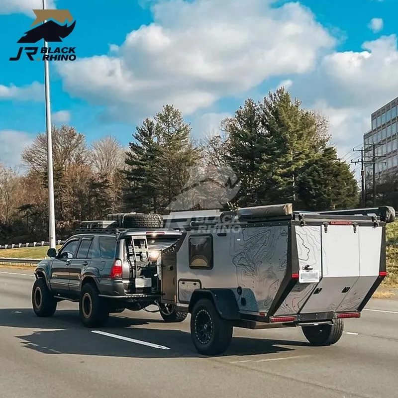 Overland Factory Popup-Anhänger für Hybrid-Wohnwagen Mini-Hardboden-Offroad-Wohnmobile zu verkaufen Standards-Wohnmobile für Reisen und Camping