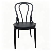 Chaise Thonet élégante en plastique PP empilable de style français pour café