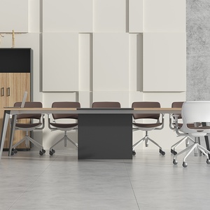 Salle de réunion du conseil d'administration, salle de réunion moderne, tables et chaises de conférence de luxe pour 8 personnes - Product Image 3