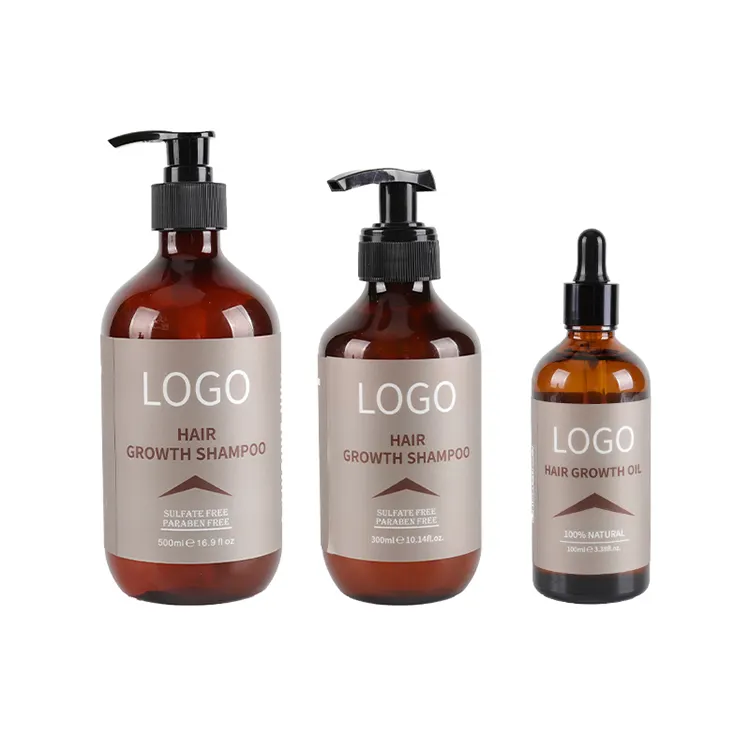 Großhandel Fabrik Haarausfall Kontrolle Shampoo Wachsendes Haaröl Serum Ingwer Olive Synthetisches Anti Haarausfall Wachstum Shampoo Set