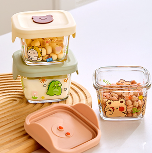 Contenants en verre pour aliments pour bébés, utilisables au micro-ondes, bocaux en verre pour aliments pour bébés - Contenants de stockage pour aliments pour bébés - Product Image 1