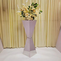 JINPENG Nouveau support à fleurs de style nordique moderne en acier inoxydable pour table de dessert, accessoires et ornements de présentation pour mariages et hôtels