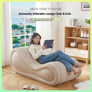 Canapé gonflable de flocage automatique moderne lit gonflable pliable d'air de camping de maison paresseux pour la pause de déjeuner - Product Image 6
