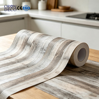 Papier peint vinyle 3D auto-adhésif effet bois à motifs de blocs, pour armoires, comptoirs et murs