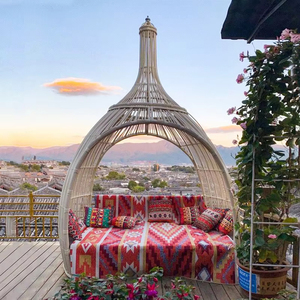 Ngoài Trời Sân Vườn Patio Daybed PE Nhựa Mây Sunbed <span class=keywords><strong>Lounger</strong></span> Phong Cách Wicker Thiết Lập Sang Trọng Đồ Nội Thất Sân Vườn - Product Image 3