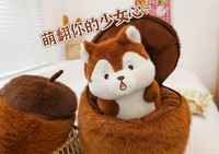 Boneka Tupai Lucu Bahan Katun PP Super Lembut Berbagai Ukuran Hadiah Ulang Tahun untuk Pasangan Hadiah Liburan Hadiah Mesin Cakar yang Menenangkan