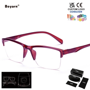 <span class=keywords><strong>Gafas</strong></span> de Lectura de Media Montura Ultraligeras Boyarn +0.25 0.5 0.75 1.25 1.5 2 1.75 2.25 3 3.5, <span class=keywords><strong>Gafas</strong></span> de Resina Cuadradas para <span class=keywords><strong>Presbicia</strong></span> - Product Image 2