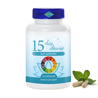Aegelwell OEM Marque Blanche Gélules Détox 15 Jours pour Soutien Intestinal et Colique Nettoyage Intestinal Avancé pour Femmes et Hommes