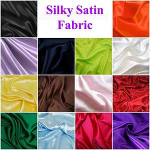 Precio más barato de fábrica 100% tela satinada de poliéster tela satinada brillante rollo de tela satinada de lujo para vestido de mujer - Product Image 2