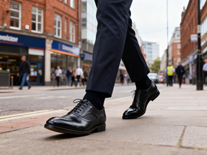 Chaussures habillées officielles personnalisées en cuir Oxford à lacets, à bout pointu, larges, faites à la main, pour homme, idéales pour le bureau et la carrière, collection automne/printemps - Product Image 5