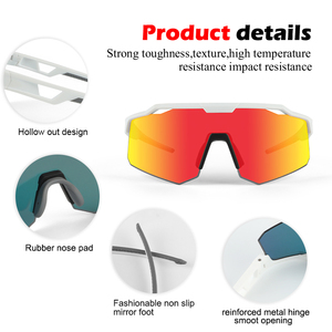 <span class=keywords><strong>Gafas</strong></span> <span class=keywords><strong>de</strong></span> Ciclismo y <span class=keywords><strong>Padel</strong></span>, <span class=keywords><strong>Gafas</strong></span> <span class=keywords><strong>de</strong></span> Sol Deportivas Polarizadas Extra Grandes para Hombre y Mujer, Lentes <span class=keywords><strong>de</strong></span> Espejo con Protección UV400 para Correr - Product Image 2
