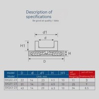 Base de 22mm 31mm 43mm, câble de gestion de fermeture éclair, aimant puissant en néodyme, attache de câble magnétique revêtue de caoutchouc et de nylon