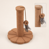 Rascador para Gatos de Corcho Lotus Base, Corcho Puro, 260 mm x 320 mm, Juguete Rascador Natural para Gatos de Interior