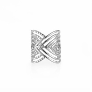 Trendy Fashion Geometric <b>Stainless</b> <b>Steel</b> Electroplated <b>Ring</b> for Women Unisex Fashion <b>Rings</b> - Product Image 2