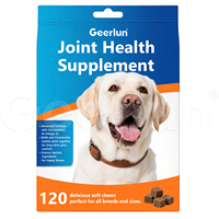 Compléments alimentaires pour la santé des articulations des animaux de compagnie, fournis par l'usine OEM, avec chondroïtine, favorisant le confort des articulations, pour les hanches des chiens, sous forme de comprimés à mâcher.