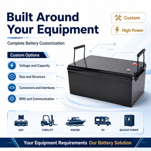 แบตเตอรี่ลิเธียมแบบ OEM ODM ขนาด 24V 12V สำหรับรถยกและแพลตฟอร์มทำงานบนที่สูง พร้อมระบบจัดการแบตเตอรี่อัจฉริยะ (Smart BMS) - Product Image 5