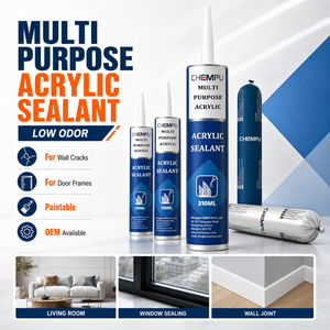 Mastic <span class=keywords><strong>acrylique</strong></span> gris 600 ml pour joints et fissures, anti-poussière, pour finitions en <span class=keywords><strong>bois</strong></span>, facile à utiliser, fourni par l'usine - Product Image 1
