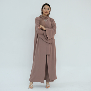 <span class=keywords><strong>Abbigliamento</strong></span> Tradizionale Musulmano Abiti da Donna Nuovo Abaya 2025 Set da 3 Pezzi in Crêpe Jazz Stile Dubai <span class=keywords><strong>Abbigliamento</strong></span> Islamico Set Abaya e Pantaloni - Product Image 5