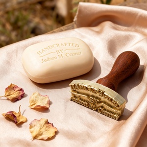 OEM Custom Brass Soap Logo Embossing Die - Direct Supplier for Soap Branding <b>Stamps</b> - Product Image 2