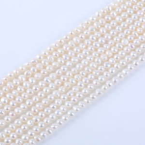 Perlas Rosadas Naturales de Agua Dulce de 5-6 mm, Forma Ovalada, Perforadas, Semiterminadas, Materiales para Joyería DIY, Directo de Fábrica - Product Image 2