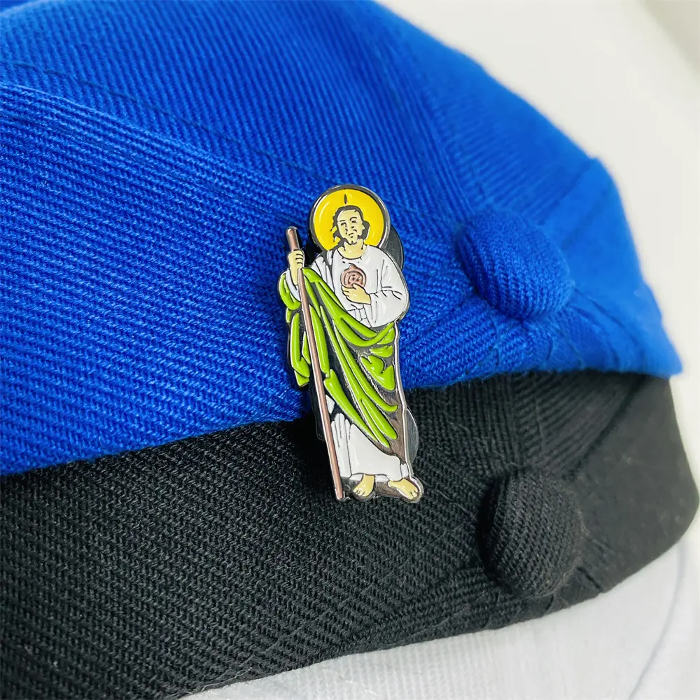Bán Buôn Cứng Mềm Men Ve Áo Pin Chúa Giêsu Judas Hat Pins Khung Tùy Chỉnh Hat Pins Mexico